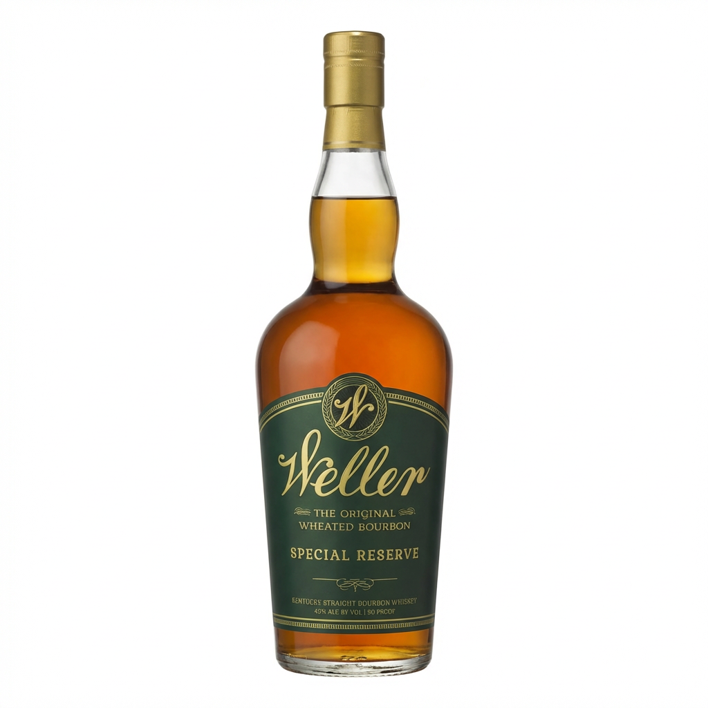 W.L. Weller Special Reserve Wheated Bourbon Gold Foil Edition 750ml bottle with premium gold foil top from Buffalo Trace Distillery, featuring the original wheated bourbon mash bill from 1849