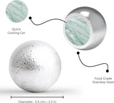 XXL Whiskey Chilling Balls - Set of 2 Stainless Steel Spheres with Freezer Tray (55mm) - alternate view 3