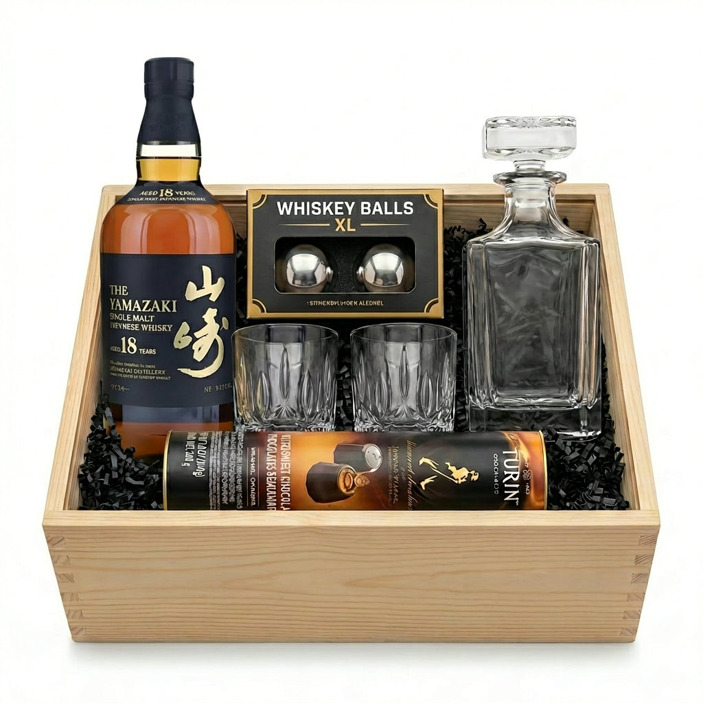 Yamazaki 18 Year Single Malt Japanese Whisky Gift Crate | Rare