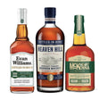 Heaven Hill Bourbon Trio Bottled-in-Bond Collection featuring three 750ml bottles at 100 proof: Evan Williams Bottled-in-Bond, Heaven Hill 7 Year Bottled-in-Bond, and Henry McKenna 10 Year Single Barrel Bottled-in-Bond
