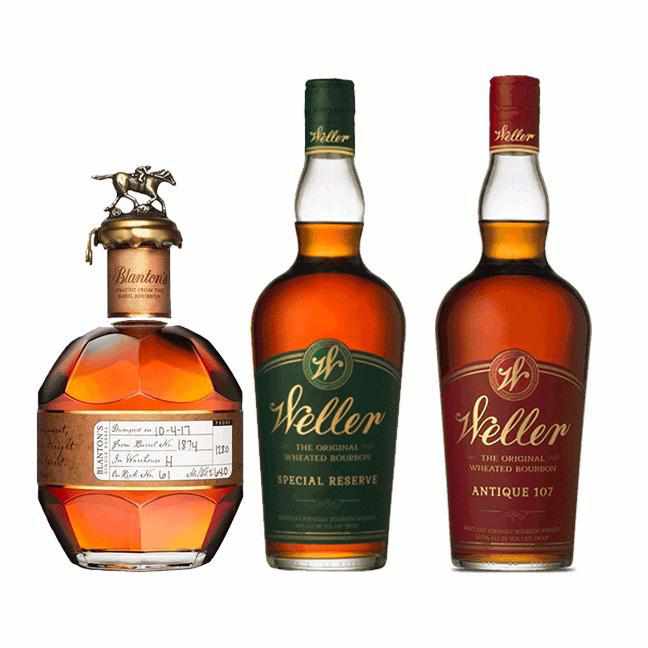 Weller Special Reserve, Weller 107, and Blanton's From The Barrel Bundle